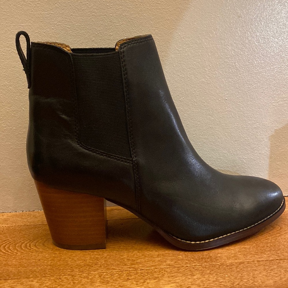 J.Crew black leather boots